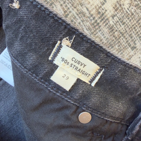 Madewell The Curvy '90s Straight Jean • size 29 • Faded Black • NWT • NM273 - Picture 9 of 15